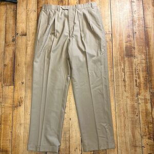 Ralph Lauren Mens size 36 x 32 Tan Formal Trouser Dress Pants Office Wedding
